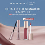 Instaperfect Signature Beauty Set: Bundle Suede Lip Matte + Noir HD Lash Tubing Mascara- Beauty Make Up Set untuk tampilan flawless- Mascara Peel Off - Lip Cream- Lip Matte