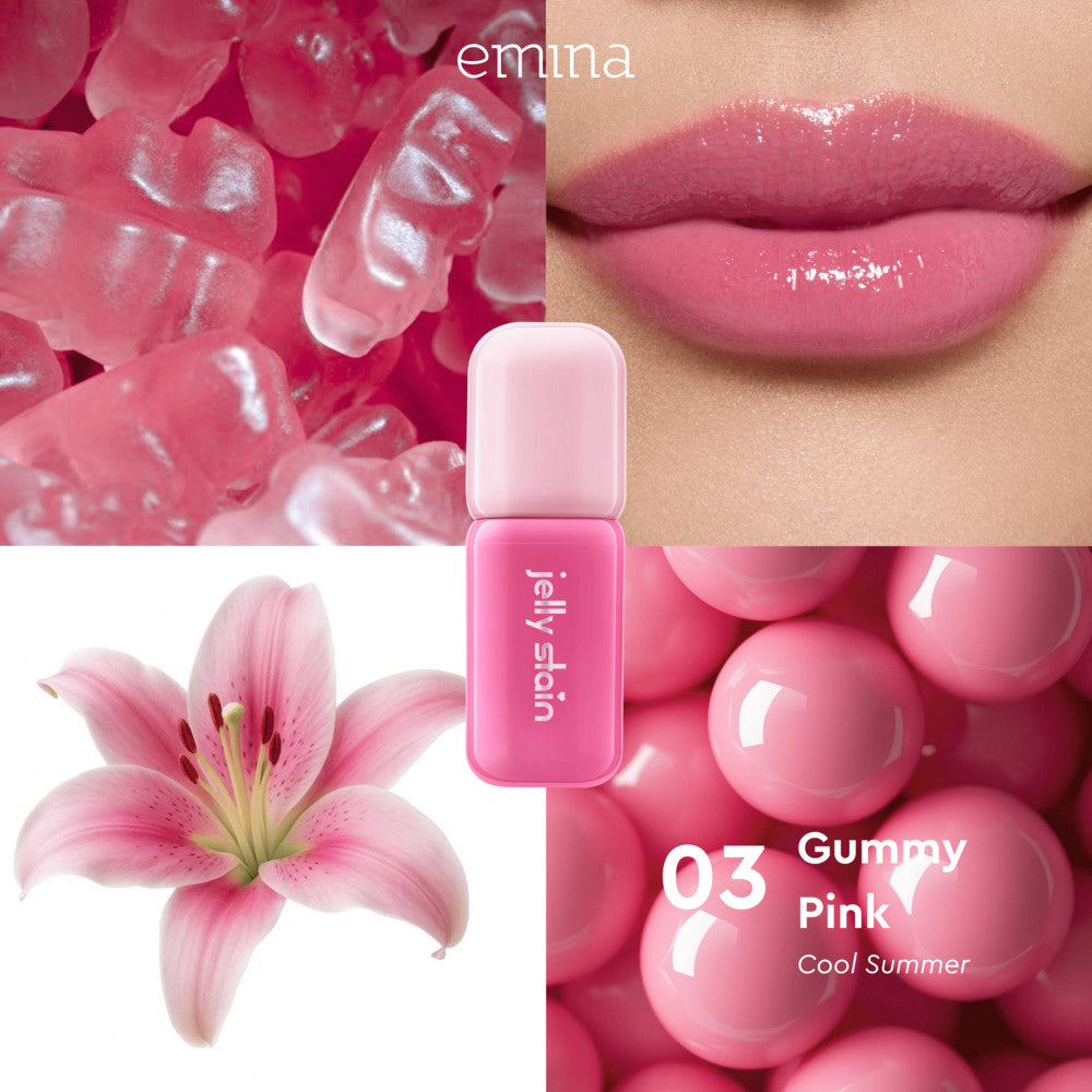 [SPECIAL 11.11] Emina Jelly Stain & Glass Tint - Lip Tint Korea Glossy Ombre Tahan 12 Jam Ringan Longlasting Transferproof SPF 25 Vitamin E Makeup Lip Stain Lembab Lipgloss Lip Matte Lipstick Lip Care Anak Sekolah