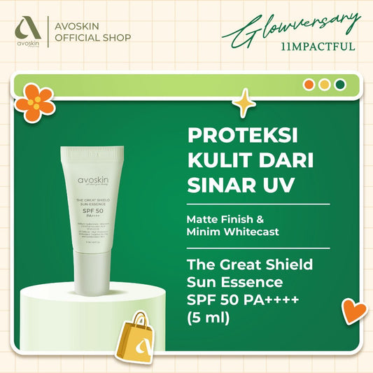 [SPECIAL PRICE] Sunscreen Avoskin The Great Shield SPF 50 PA++++ 5ml-Kulit Berminyak Finish Matte