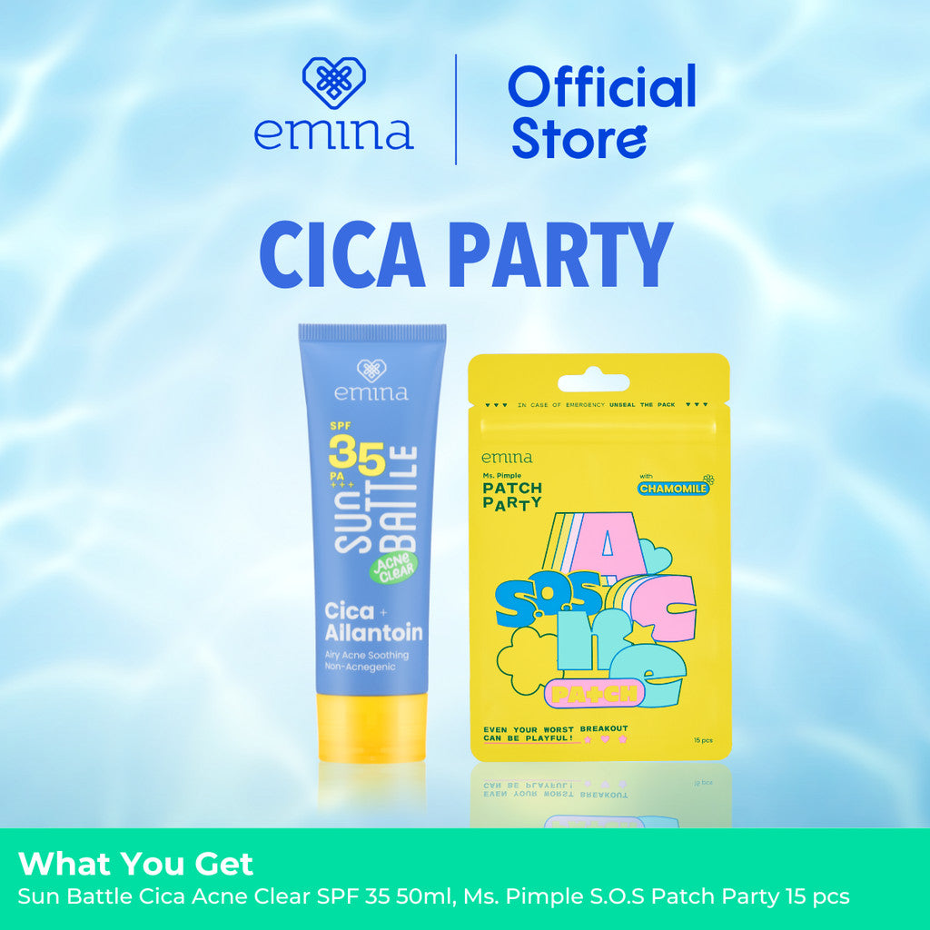 [TWIN PACK] Emina Sun Battle Bright Glow SPF 35 PA+++ 50 ml 2pcs - Paket Dua Sunscreen Serum Amino Vitamin C - Cerah, Ringan, Hydrating [Teruji In Vivo] Non acnegenic & Non Comedogenic. Cocok semua jenis kulit