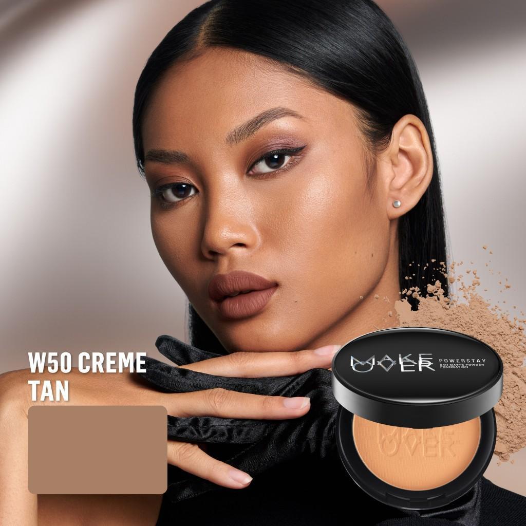[SPECIAL 11.11] MAKE OVER Powerstay 24H Matte Powder Foundation - Bedak Padat High Coverage Ringan Compact Flawless Make Up Tahan Lama 24 Jam Non-Comedogenic BEST SELLER Poreless Somethin Time Less w Maybe Euphoria Blurring