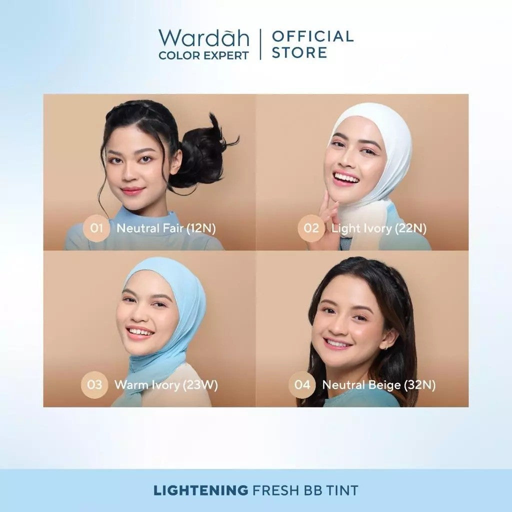[PAKET BEDAK NATURAL] WARDAH Lightening Fresh BB Tint 15ml + Lightening Matte Powder 20g - Bedak Tabur dengan Smooth Matte Finish SPF 20 PA dan Serum Niacinamide, Flawless, Base Makeup Super Ringan Cushion Foundation TWC Tahan Air Tahan Lama - Makeup