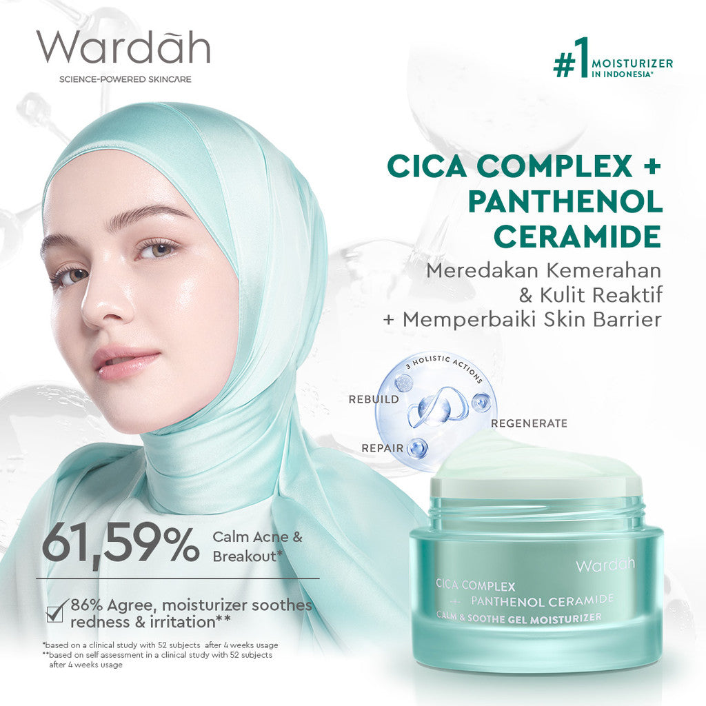 [Wardah Exclusive Member] WARDAH Gel Moisturizer Series 30 g - NEW! Collagen Moist, Tranexamic Alpha Arbutin, Symradiance, Cica Complex + Panthenol Ceramide, 14X Hyaluronic + Pentavitin, Vitamin C + Adenosine - Skincare