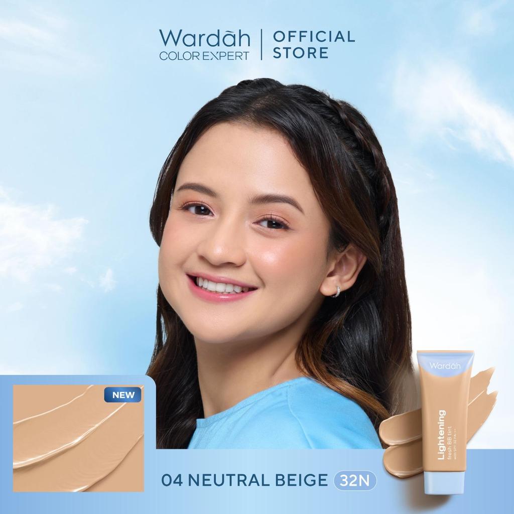WARDAH Lightening Fresh BB Tint 15ml - Base Makeup Super Ringan yang Diformulasikan dengan SPF 32 PA+++ dan Serum Niacinamide Untuk Hasil Makeup Flawless dan Cerah - Foundation - Tahan Air & Keringat - Tahan Lama- Makeup