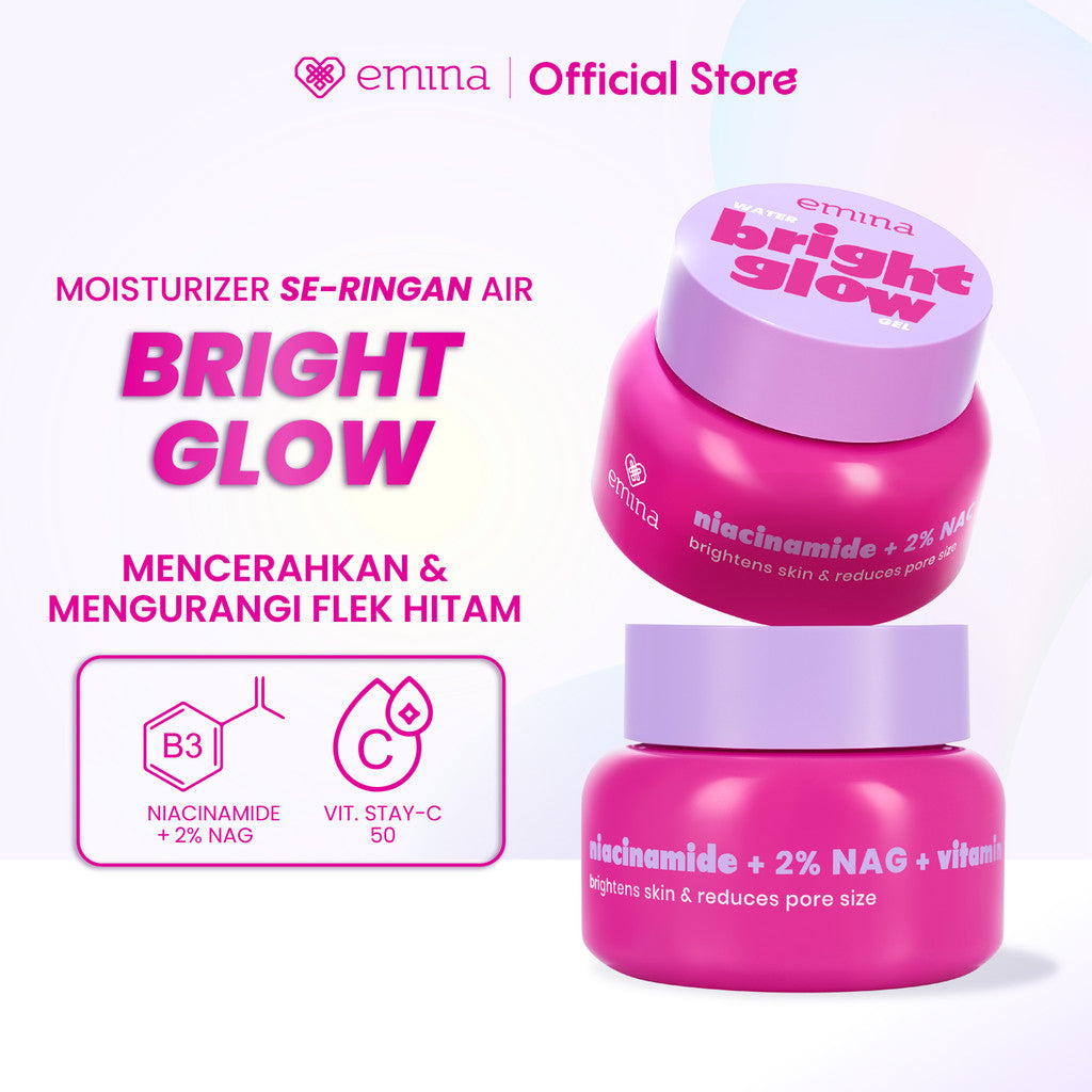 [FLASH SALE]! [NEW LAUNCH] Emina Water Gel Moisturizer 30g | Mencerahkan & Mengurangi Flek Hitam | 48H Menjaga Kelembapan, Memperkuat Skin Barrier | Mengurangi Jerawat dan Meredakan Kemerahan, Kulit Glowing |Mengandung Niacinamide dan Vitamin C