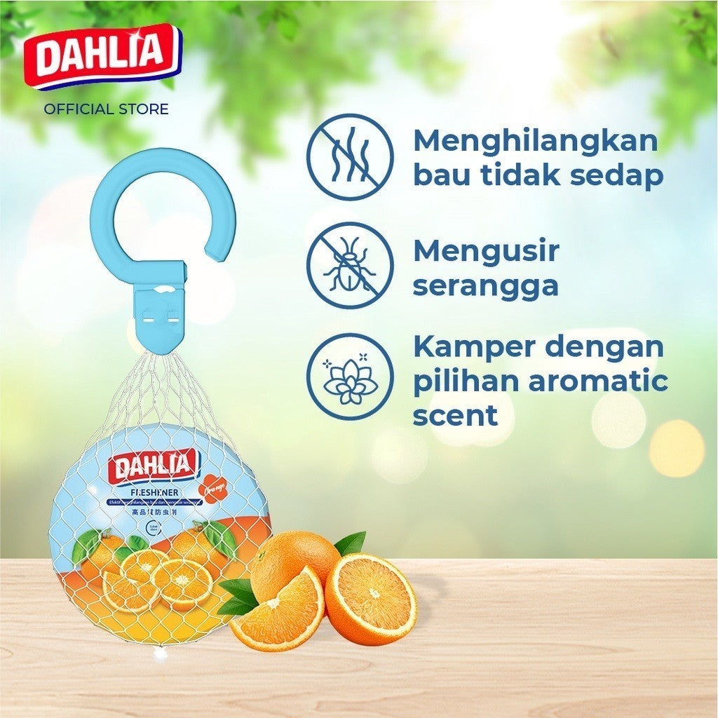Dahlia Pengharum Ruangan Gantung Kamper Refill Bulat Jaring 80gr