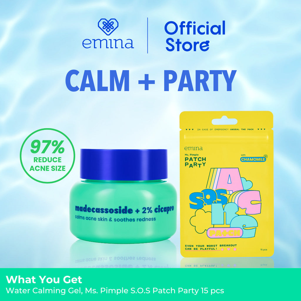 [SPECIAL 11.11] Emina Water Calming Gel Moisturizer 30g | Mengurangi Jerawat & Meredakan Kemerahan, Soothing, untuk Kulit Berminyak/Sensitive, Pelembab Seringan Air