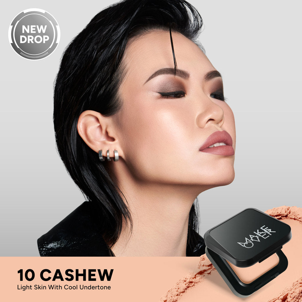 [SPECIAL 11.11] NEW! MAKE OVER Perfect Cover Powder Foundation - TWC Two Way Cake Cover Melt and Blur Powder 16H Blurring Velvet Smooth Finish Bedak Padat Compact High Coverage Ringan Wajah Flawless Make Up Tahan Lama Non-Comedogenic BEST SELLER