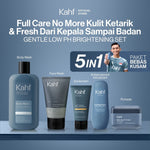 [KAHF BUNDLE 5IN1 PAKET BEBAS KUSAM : FULL CARE NO MORE KULIT KETARIK & FRESH DARI KEPALA SAMPAI BADAN] Paket Grooming (Pomade/Hair Powder + Face Wash + Sunscreen Moisturizer + Body Wash + Deodorant) - Suitable for Daily Use
