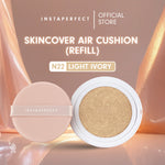 Instaperfect Refill Skincover Air Cushion 11 g (Real Skin Buildable Coverage, Transfer-Resistant, SPF 50 PA++++)- Bedak Foundation Muka Tahan lama-