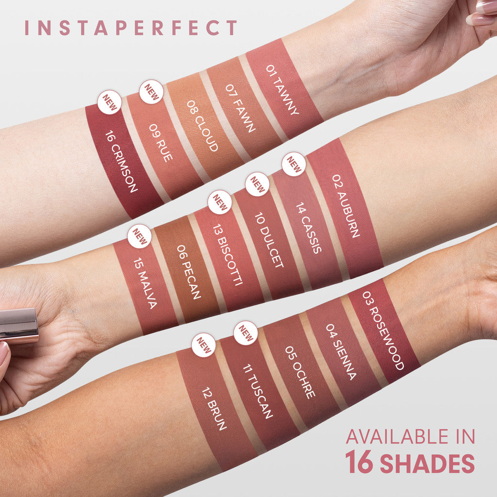 Instaperfect Signature Beauty Set: Bundle Suede Lip Matte + Noir HD Lash Tubing Mascara- Beauty Make Up Set untuk tampilan flawless- Mascara Peel Off - Lip Cream- Lip Matte