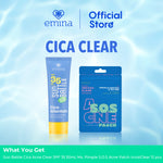 [TWIN PACK] Emina Sun Battle Bright Glow SPF 35 PA+++ 50 ml 2pcs - Paket Dua Sunscreen Serum Amino Vitamin C - Cerah, Ringan, Hydrating [Teruji In Vivo] Non acnegenic & Non Comedogenic. Cocok semua jenis kulit