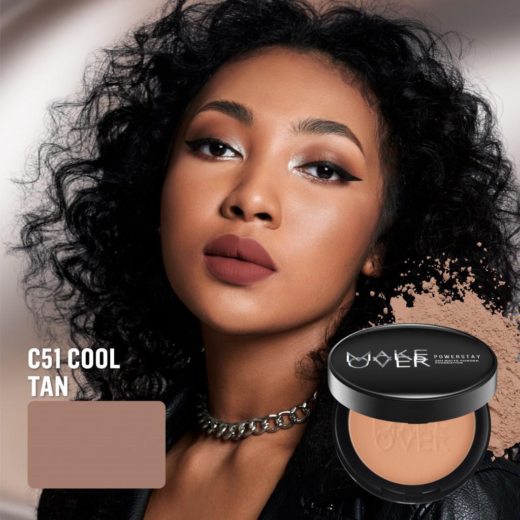 [SPECIAL 11.11] MAKE OVER Powerstay 24H Matte Powder Foundation - Bedak Padat High Coverage Ringan Compact Flawless Make Up Tahan Lama 24 Jam Non-Comedogenic BEST SELLER Poreless Somethin Time Less w Maybe Euphoria Blurring