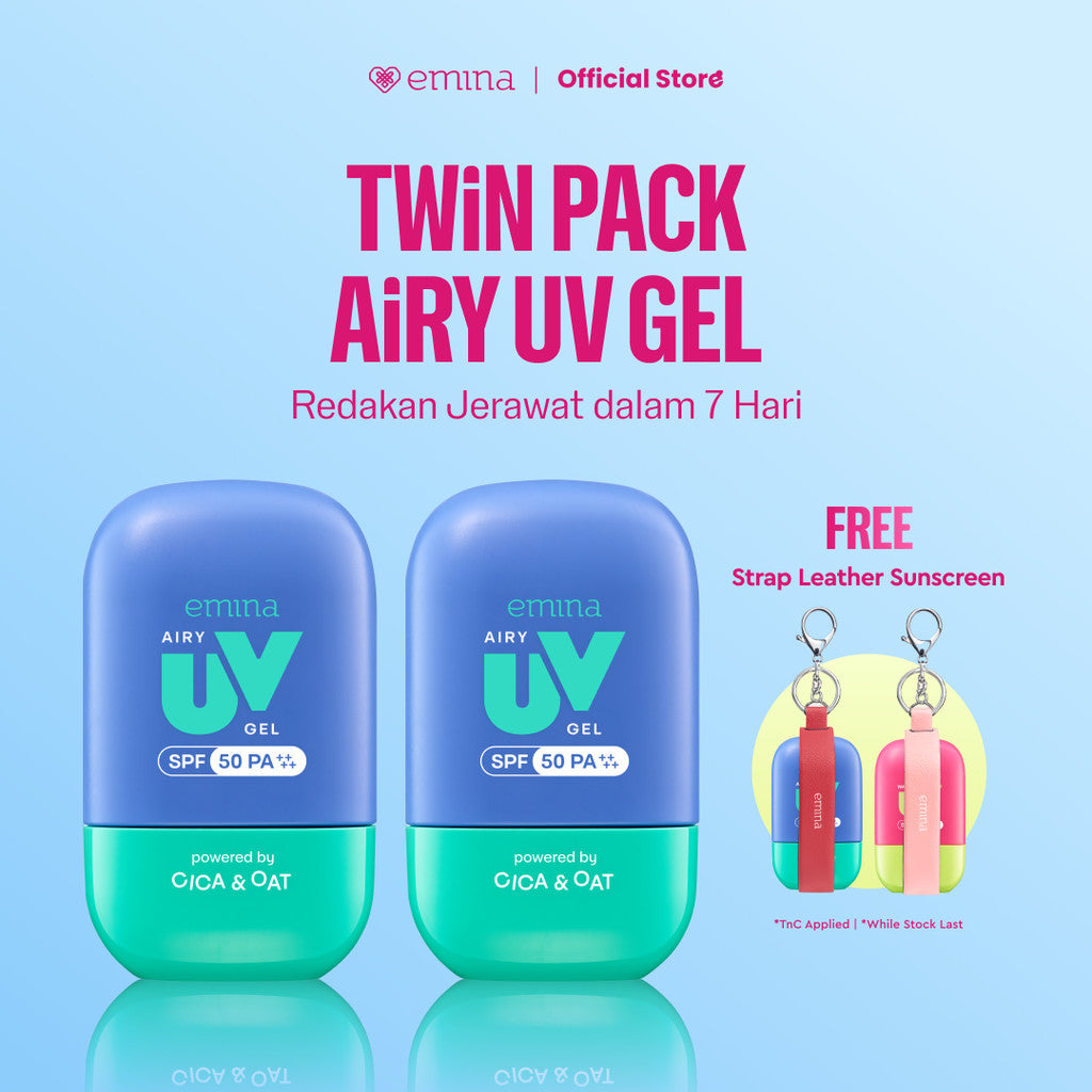 [SPECIAL 11.11] NEW! Emina UV Gel Sunscreen SPF 50 PA++++ Series - Sunscreen Wajah, Sunscreen Gel, Melindungi dari Sinar UV, No Whitecast, No Comedogenic, Cepat Menyerap, Lembut, Mencerahkan, Melembapkan, Mengandung Symwhite 377+, Cica, Oat, Cocok Untuk S