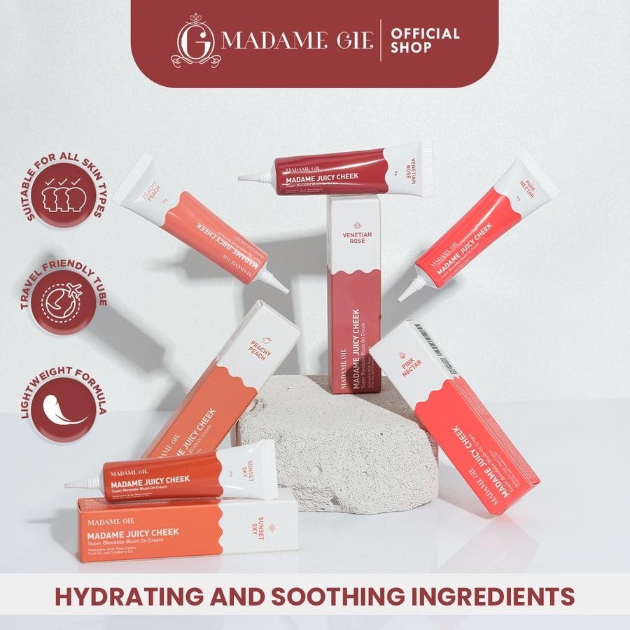 AB - Madame Gie Juicy Cheek [10gr]/ Make Up Blush On Cream 3 in 1 Wajah