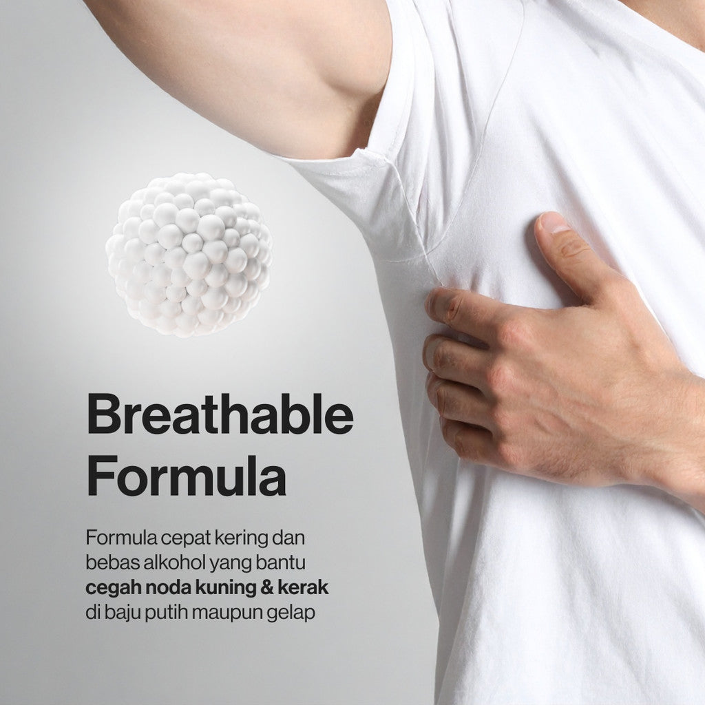 Kahf Clean Fresh Antiperspirant Deodorant Roll On 45 ml - Deodoran Pria Memberikan Perlindungan Ekstra Antibakteri, Kering Sepanjang Hari - Deo Anti Iritasi, Bebas Bau, Tahan Keringat, Wangi Seharian - Suitable for Daily Use