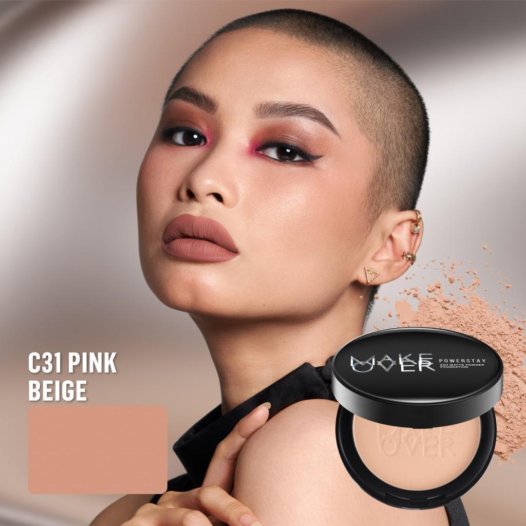 [SPECIAL 11.11] MAKE OVER Powerstay 24H Matte Powder Foundation - Bedak Padat High Coverage Ringan Compact Flawless Make Up Tahan Lama 24 Jam Non-Comedogenic BEST SELLER Poreless Somethin Time Less w Maybe Euphoria Blurring