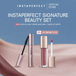 Instaperfect Signature Beauty Set: Bundle Suede Lip Matte + Noir HD Lash Tubing Mascara- Beauty Make Up Set untuk tampilan flawless- Mascara Peel Off - Lip Cream- Lip Matte