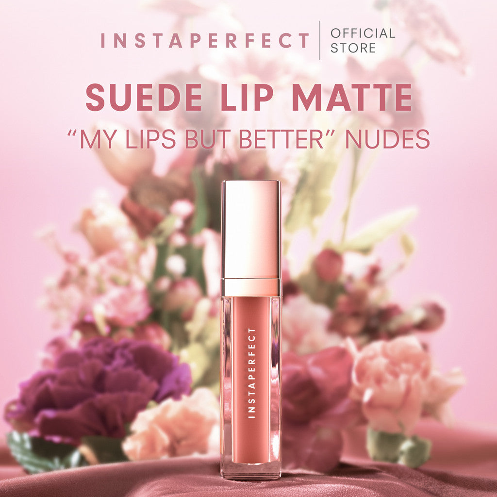 Instaperfect Signature Beauty Set: Bundle Suede Lip Matte + Noir HD Lash Tubing Mascara- Beauty Make Up Set untuk tampilan flawless- Mascara Peel Off - Lip Cream- Lip Matte