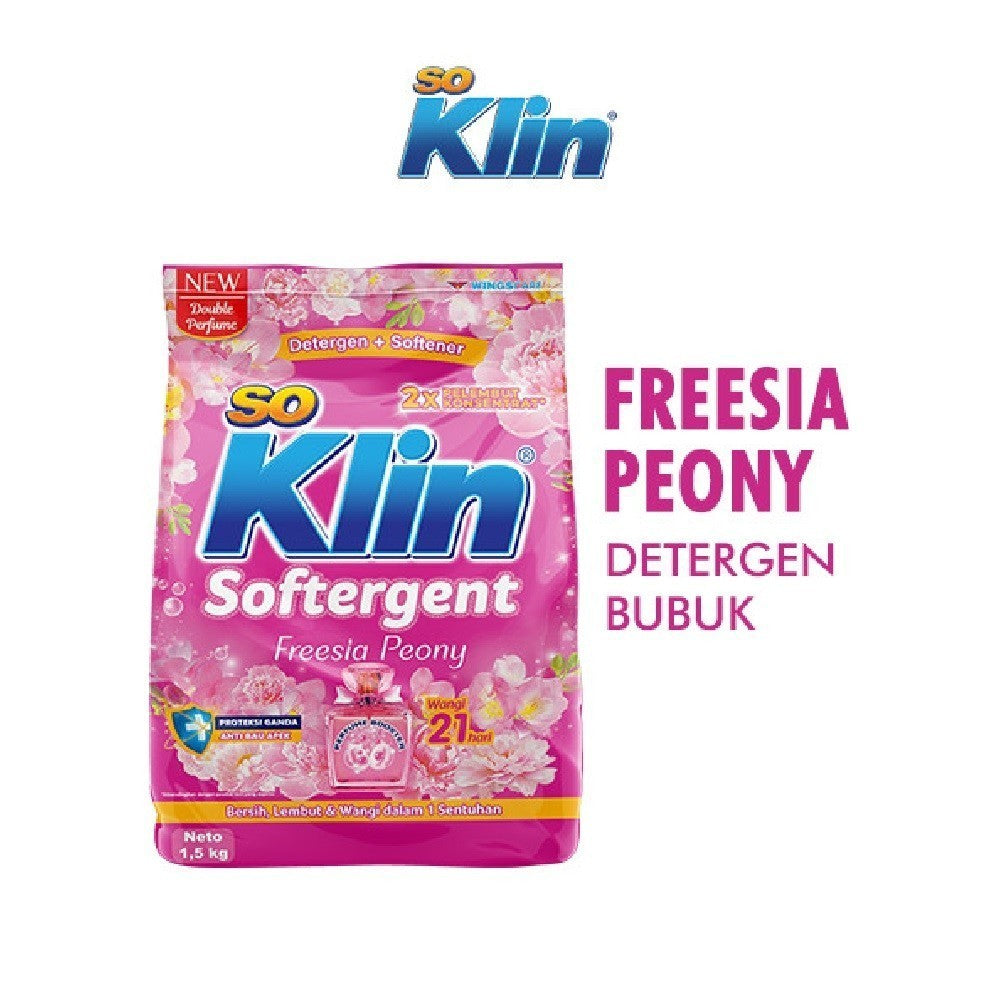 Soklin Powder Softergent 215gr / Deterjen Sabun Bubuk Cuci Baju Murah