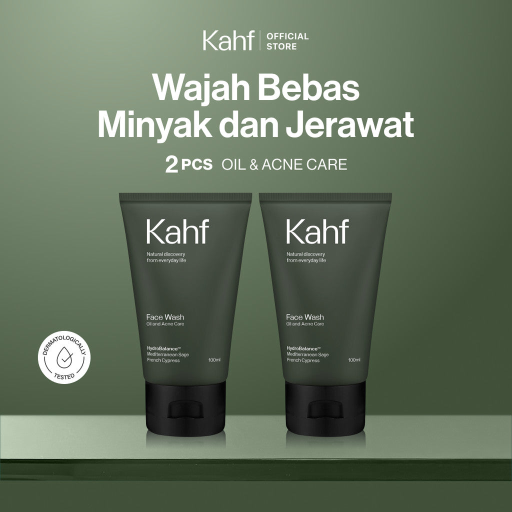 NEW LOOK BETTER FORMULA! Kahf Face Wash Skin Energizing and Brightening 100 ml - Sabun Cuci Muka Pria untuk Membantu Mencerahkan Wajah - Suitable for Daily Use