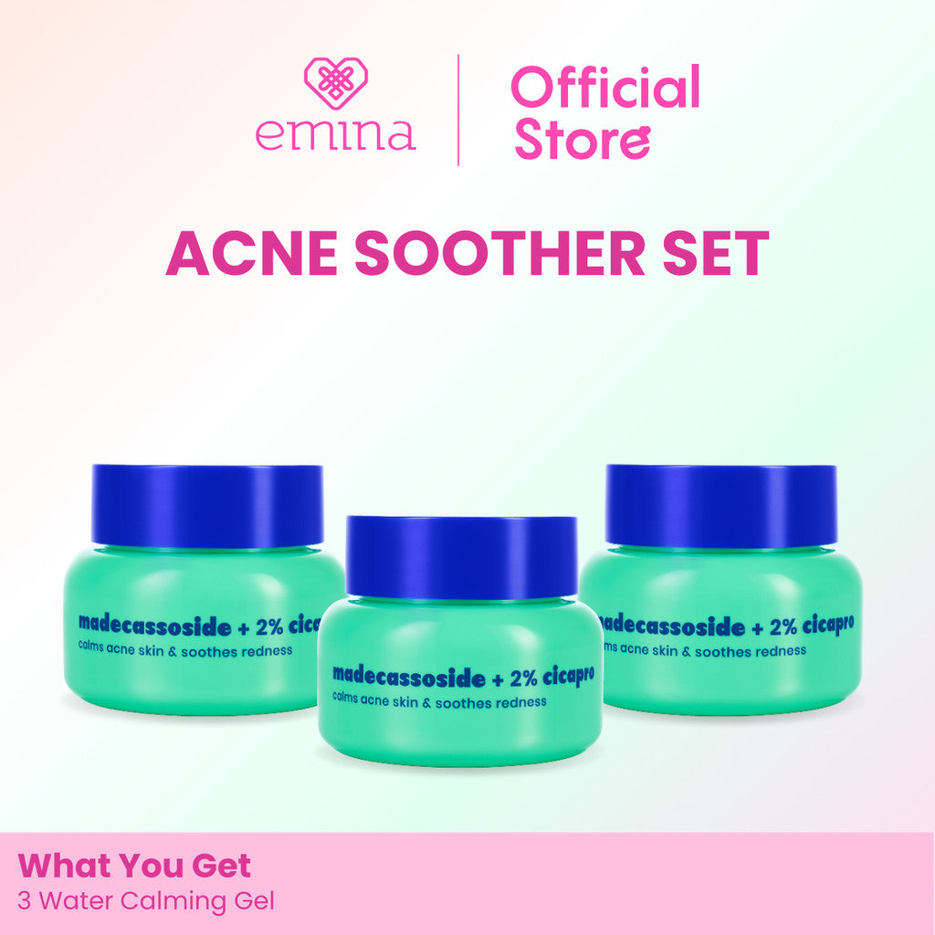 [SPECIAL 11.11] Emina Water Calming Gel Moisturizer 30g | Mengurangi Jerawat & Meredakan Kemerahan, Soothing, untuk Kulit Berminyak/Sensitive, Pelembab Seringan Air