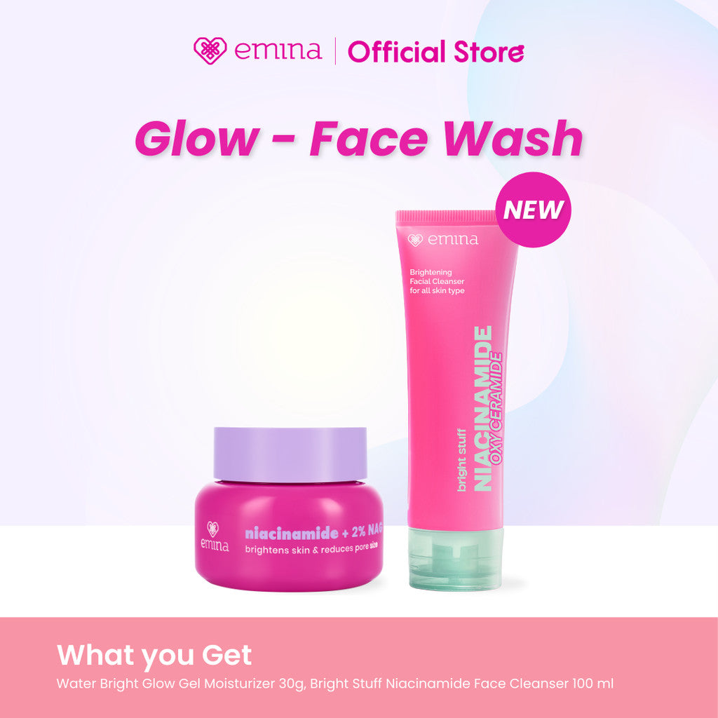 [SPECIAL 11.11] Emina Water Gel Moisturizer 30 g Hydrating - Paket 2in1 Moisturizer, Sunscreen, Face Wash | Mencerahkan & Mengurangi Flek