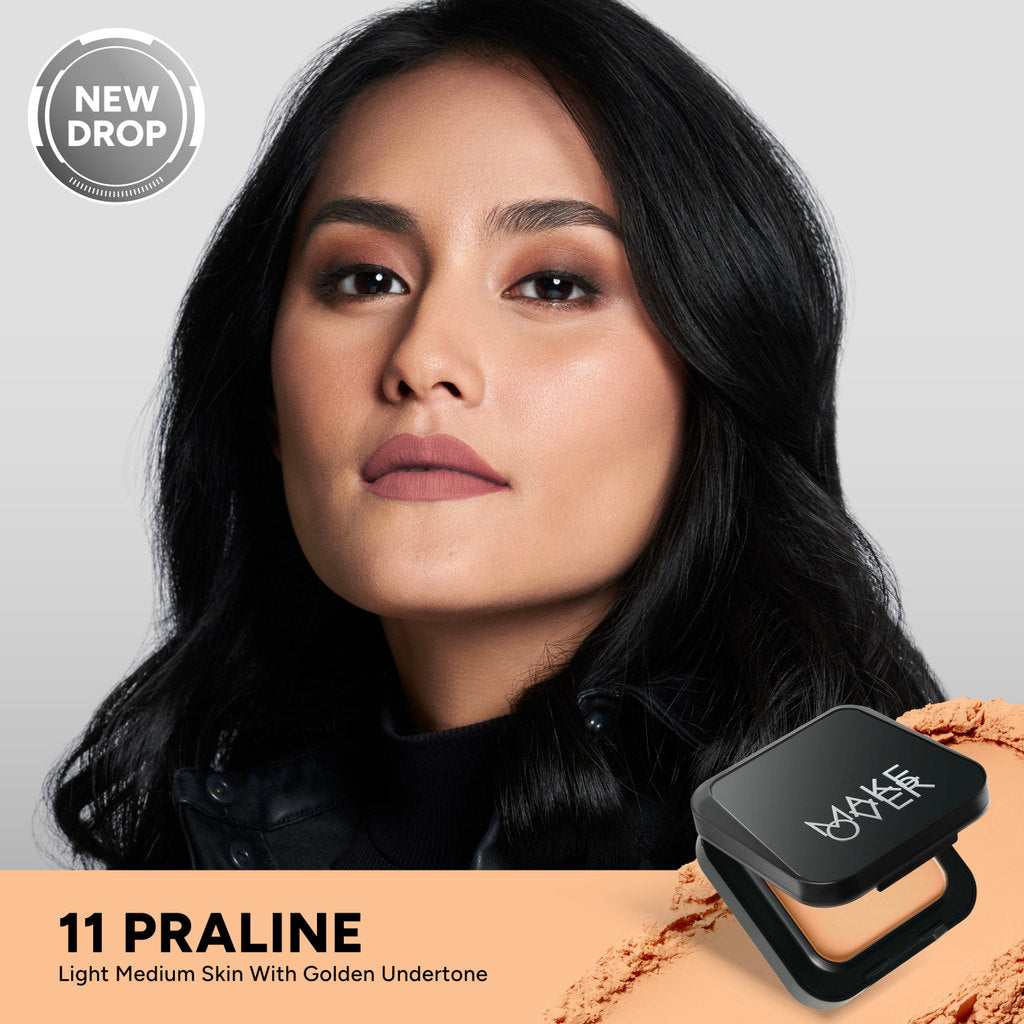 [SPECIAL 11.11] NEW! MAKE OVER Perfect Cover Powder Foundation - TWC Two Way Cake Cover Melt and Blur Powder 16H Blurring Velvet Smooth Finish Bedak Padat Compact High Coverage Ringan Wajah Flawless Make Up Tahan Lama Non-Comedogenic BEST SELLER