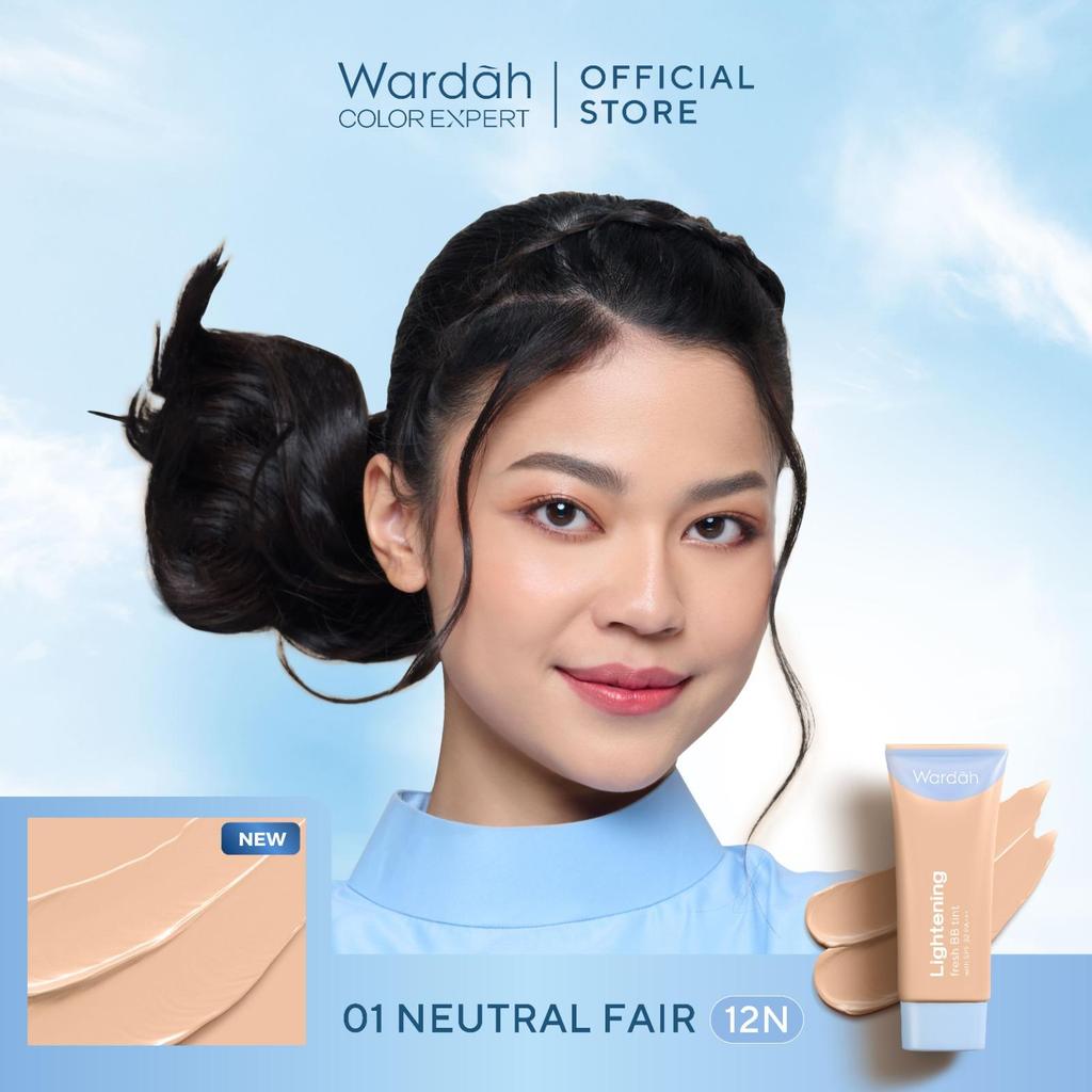WARDAH Lightening Fresh BB Tint 15ml - Base Makeup Super Ringan yang Diformulasikan dengan SPF 32 PA+++ dan Serum Niacinamide Untuk Hasil Makeup Flawless dan Cerah - Foundation - Tahan Air & Keringat - Tahan Lama- Makeup