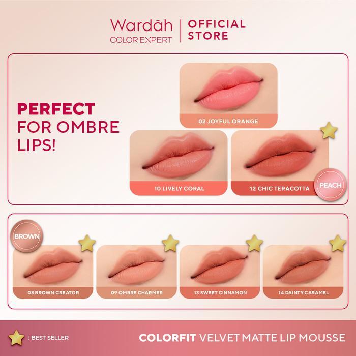 [FLASH SALE] KOREAN BLUR LIPS ANTI CRACK WARDAH Colorfit Velvet Matte Lip Mousse Lip Cream Tahan Lama 24 Jam Tidak Lengket Tekstur Creamy Liptint Lip Stain Lipgloss Lip Tint Lipstik Lipcream Longlasting Waterproof Dry Lips Smooth Library