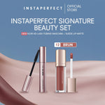 Instaperfect Signature Beauty Set: Bundle Suede Lip Matte + Noir HD Lash Tubing Mascara- Beauty Make Up Set untuk tampilan flawless- Mascara Peel Off - Lip Cream- Lip Matte