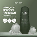 Kahf Clean Fresh Antiperspirant Deodorant Roll On 45 ml - Deodoran Pria Memberikan Perlindungan Ekstra Antibakteri, Kering Sepanjang Hari - Deo Anti Iritasi, Bebas Bau, Tahan Keringat, Wangi Seharian - Suitable for Daily Use