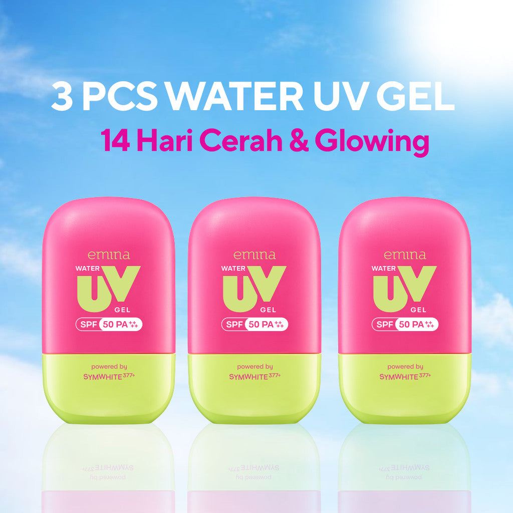 [SPECIAL 11.11] NEW! Emina UV Gel Sunscreen SPF 50 PA++++ Series - Sunscreen Wajah, Sunscreen Gel, Melindungi dari Sinar UV, No Whitecast, No Comedogenic, Cepat Menyerap, Lembut, Mencerahkan, Melembapkan, Mengandung Symwhite 377+, Cica, Oat, Cocok Untuk S
