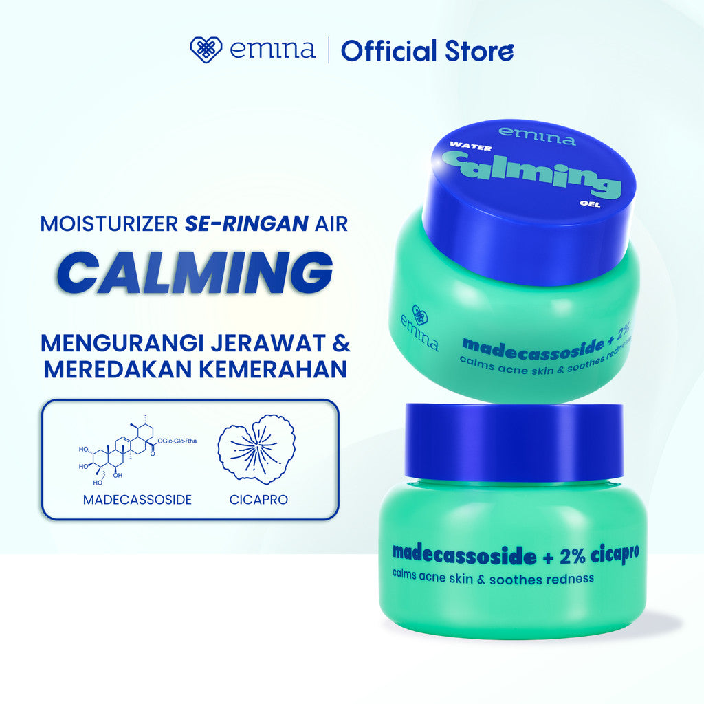 [FLASH SALE]! [NEW LAUNCH] Emina Water Gel Moisturizer 30g | Mencerahkan & Mengurangi Flek Hitam | 48H Menjaga Kelembapan, Memperkuat Skin Barrier | Mengurangi Jerawat dan Meredakan Kemerahan, Kulit Glowing |Mengandung Niacinamide dan Vitamin C