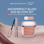 Instaperfect Blush & Bloom Set Make Up- Silk Touch Blusher + Noir HD Lash Tubing Mascara (Mascara Peel off Bulu Mata High Definition dengan Hasil Lentik Natural)- Blush On, Perona Pipi