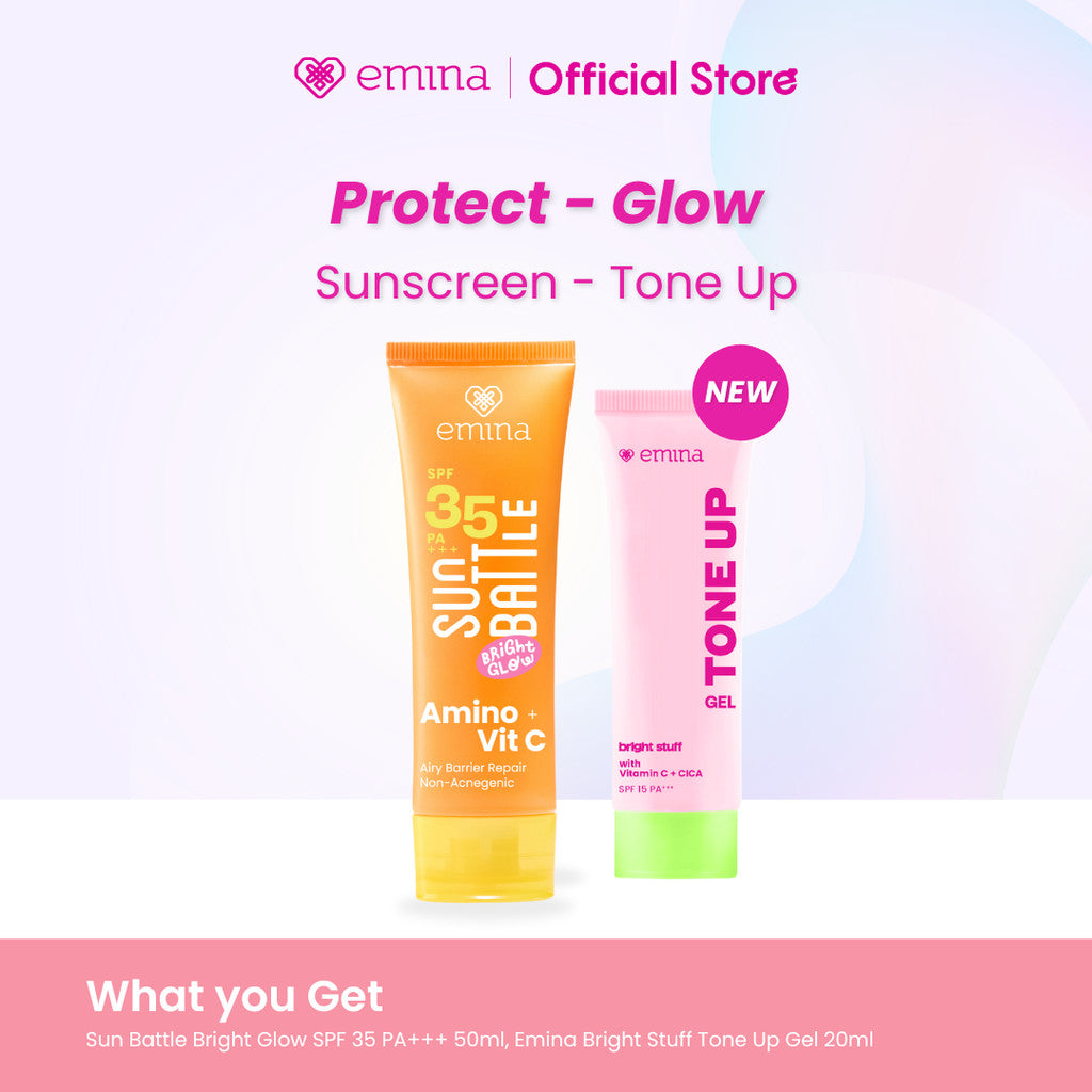 [SPECIAL 11.11] Emina Water Gel Moisturizer 30 g Hydrating - Paket 2in1 Moisturizer, Sunscreen, Face Wash | Mencerahkan & Mengurangi Flek