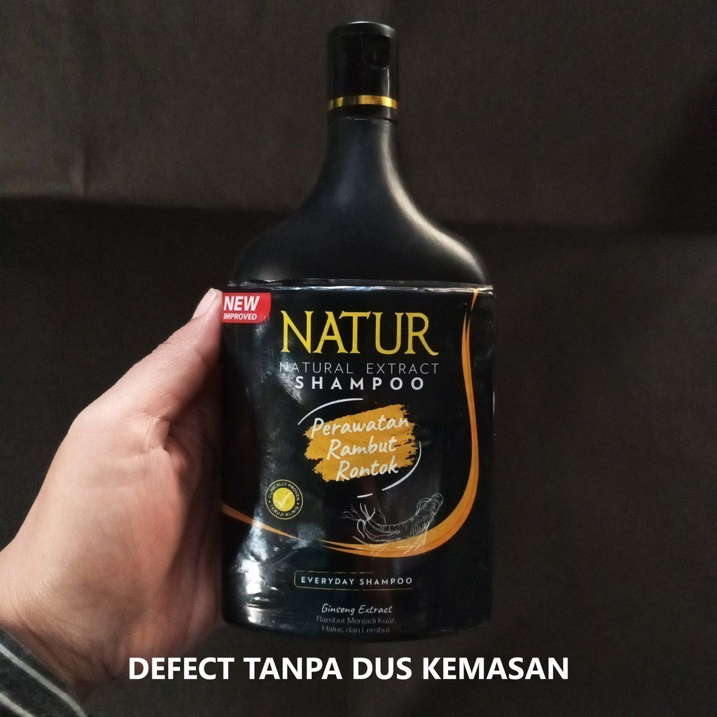 NATUR Shampoo Aloe Vera / Ginseng Extract 80ML | 140ML | 270ML - Perawatan Rambut Anti Rontok dan Ketombe