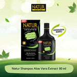 NATUR Shampoo Aloe Vera / Ginseng Extract 80ML | 140ML | 270ML - Perawatan Rambut Anti Rontok dan Ketombe