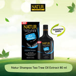 NATUR Shampoo Aloe Vera / Ginseng Extract 80ML | 140ML | 270ML - Perawatan Rambut Anti Rontok dan Ketombe