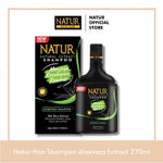 NATUR Shampoo Aloe Vera / Ginseng Extract 80ML | 140ML | 270ML - Perawatan Rambut Anti Rontok dan Ketombe