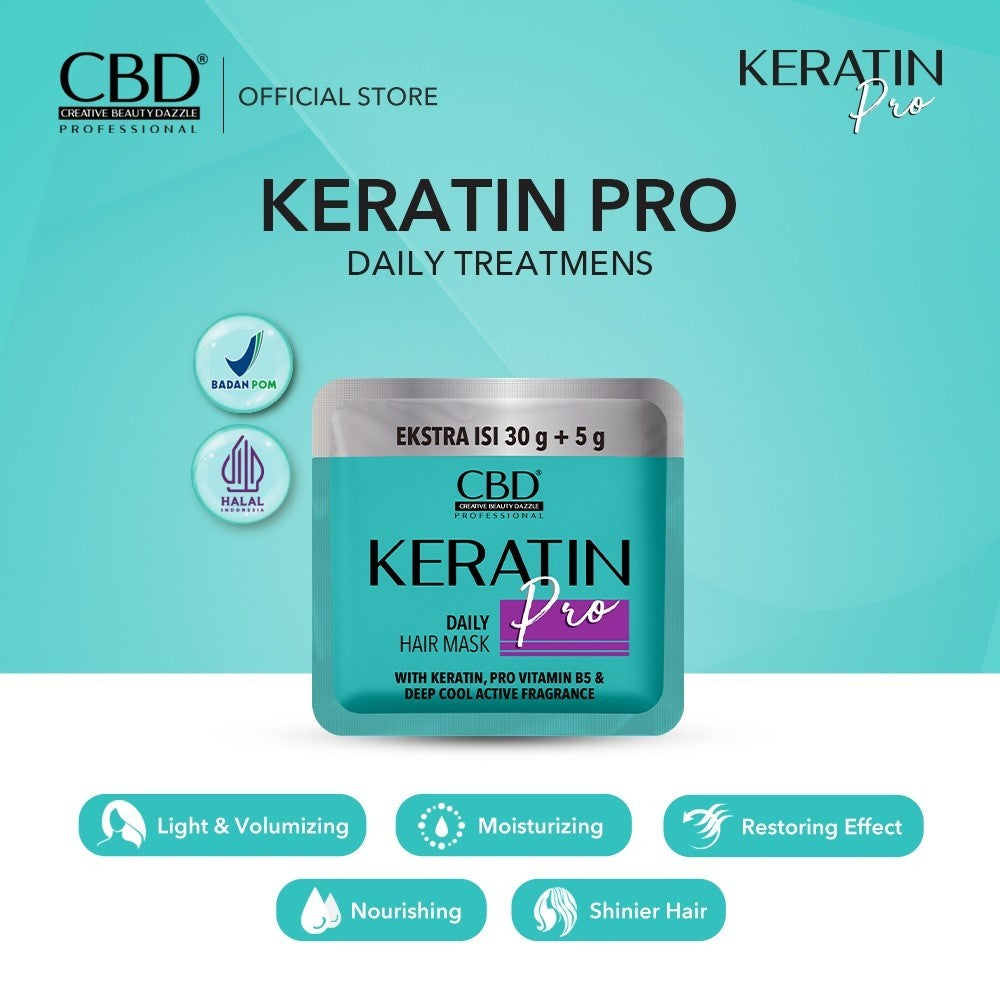 CBD Hair Mask Masker Perawatan Rambut 30 g Kemasan Sachet 35gr Travel Size