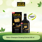 NATUR Shampoo Aloe Vera / Ginseng Extract 80ML | 140ML | 270ML - Perawatan Rambut Anti Rontok dan Ketombe