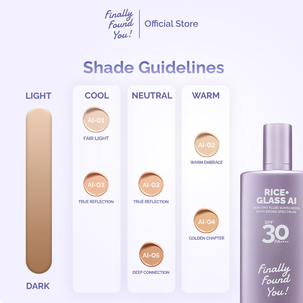 [NEW] Finally Found You! RICE+ Glass AI Skin Tint Fluid Sunscreen with Broad Spectrum SPF 30 PA++++ | 2in1 Skin Tint & Tinted Sunscreen