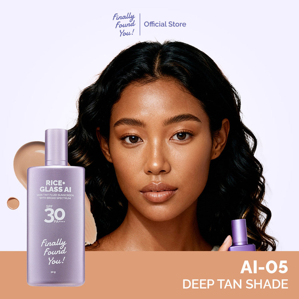 [NEW] Finally Found You! RICE+ Glass AI Skin Tint Fluid Sunscreen with Broad Spectrum SPF 30 PA++++ | 2in1 Skin Tint & Tinted Sunscreen