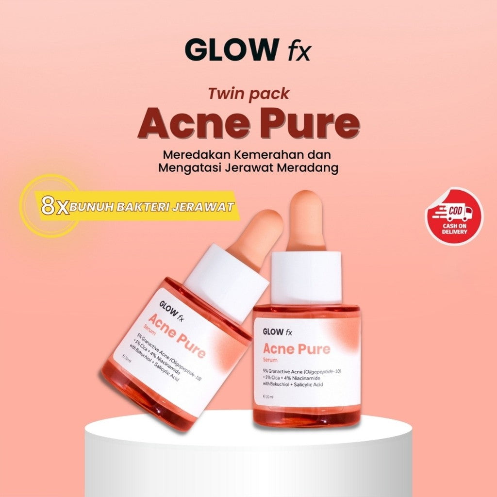 [Twin Pack] GLOW FX Acne Pure Serum - Serum Jerawat Meradang dan Hempas Jerawat Batu Tanpa Bekas