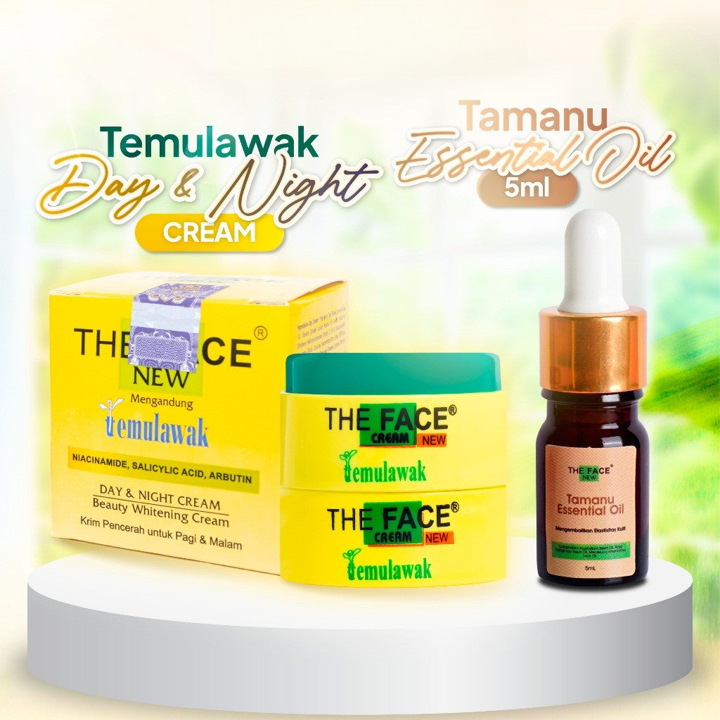 THE FACE Temulawak Day & Night Cream Netto 30gr With 5% Niacinamide | Man Corner