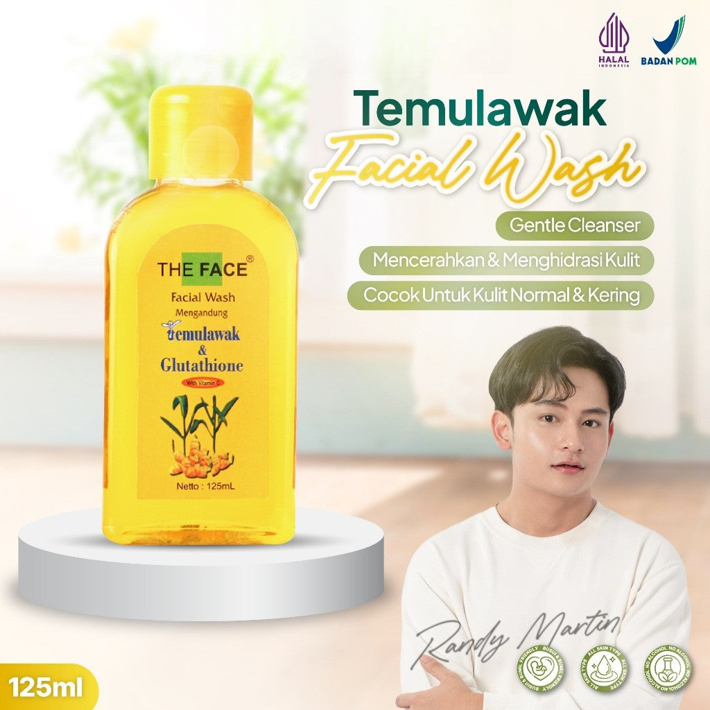 THE FACE Temulawak Facial Wash with Glutathione 125ml - Sabun Cuci Muka / Pembersih Muka | Man Corner