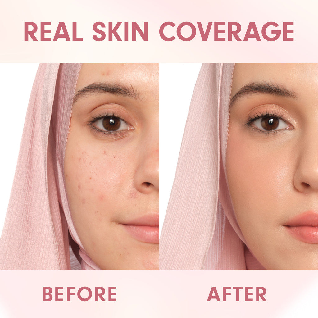 Instaperfect Poreless Blur Satin Real Skin Set- Instaperfect Skincover Air Cushion + Instaperfect Skin Blur Filter Powder- Set Make up for Medium Coverage Result