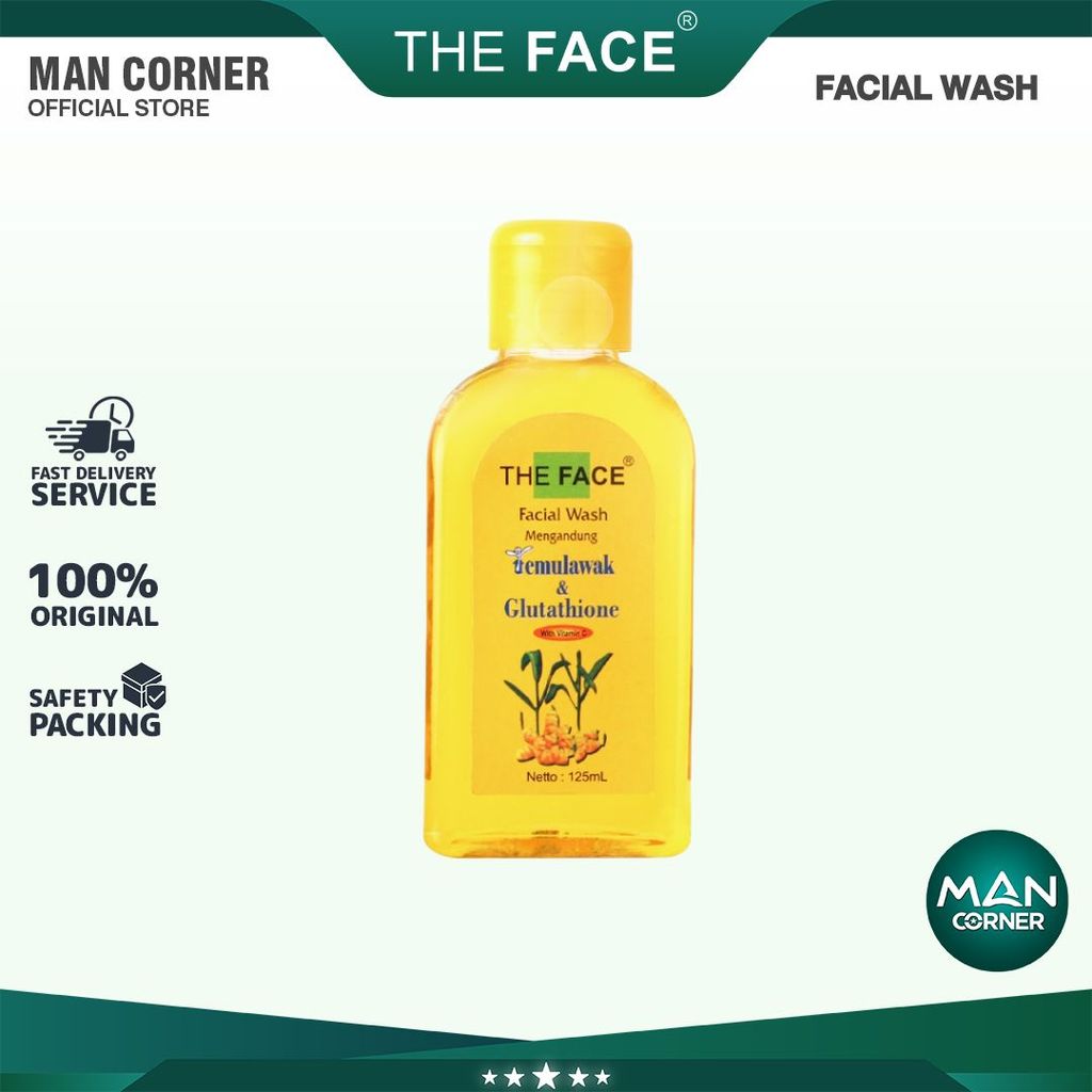 THE FACE Temulawak Facial Wash with Glutathione 125ml - Sabun Cuci Muka / Pembersih Muka | Man Corner