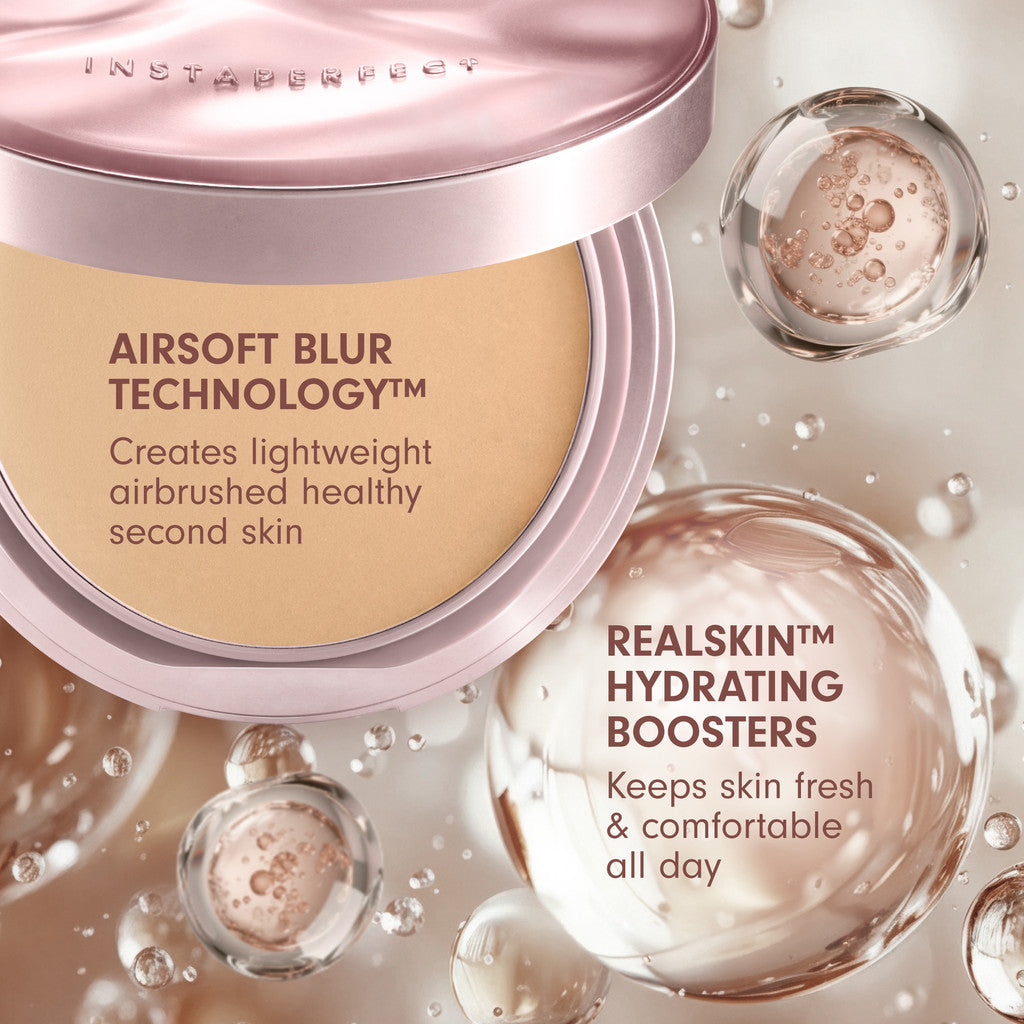 [NEW LAUNCH] Instaperfect Real Skin Filter Powder- Setting Powder with Poreless Blur Satin Real Skin